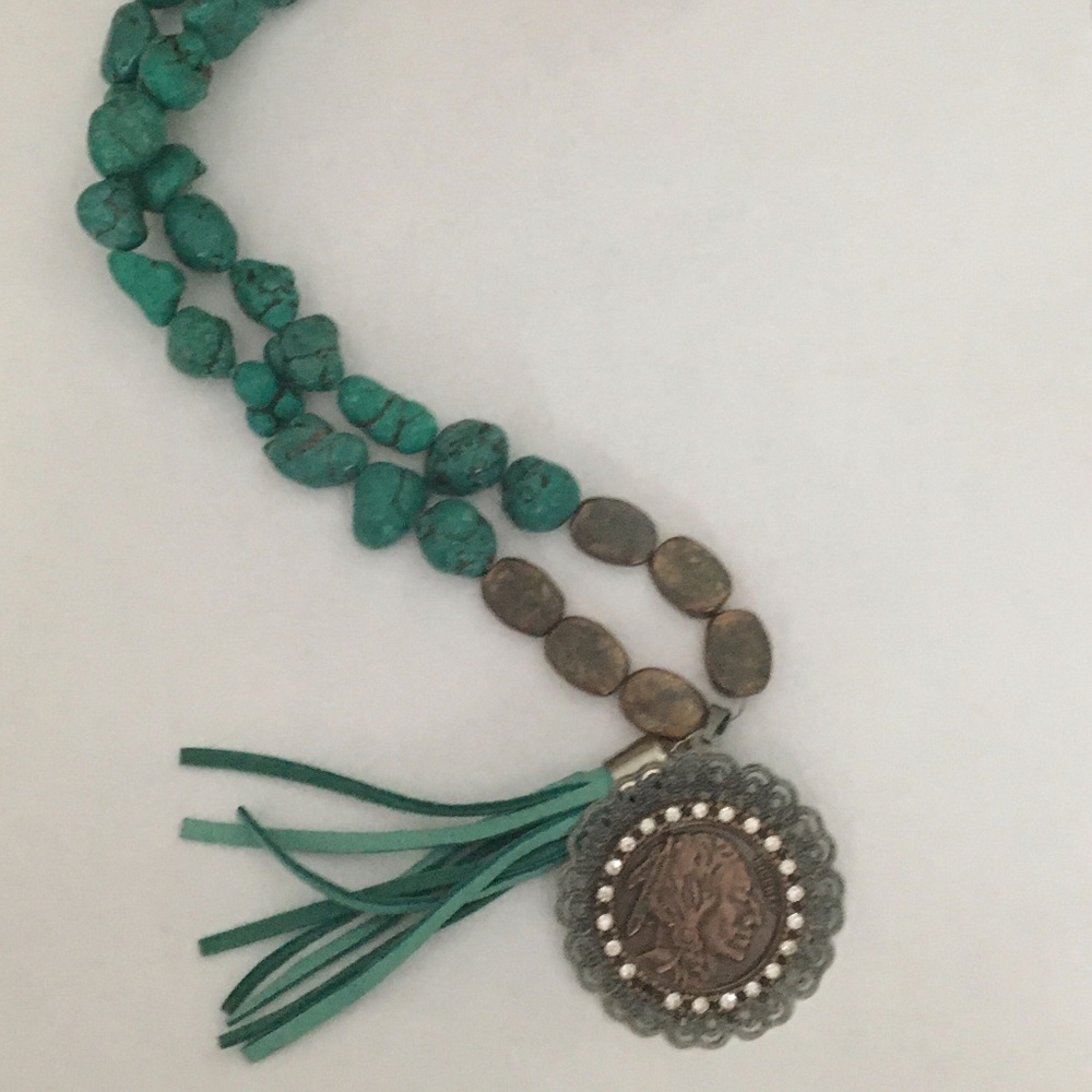Indian head turquoise necklace